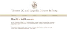 Tablet Screenshot of matzen-stiftung.com